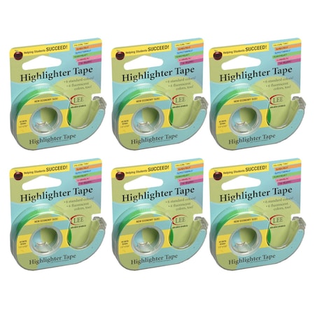 Removable Highlighter Tape, Green, PK6